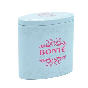 Pielāgotas formas skārda kārbā ar reljefs logotips